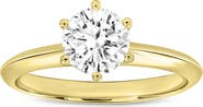 LuvMyJewelry Tesi 14K Yellow Gold Round Shape Lab Grown Diamond Solitaire Ring - 1 Ct