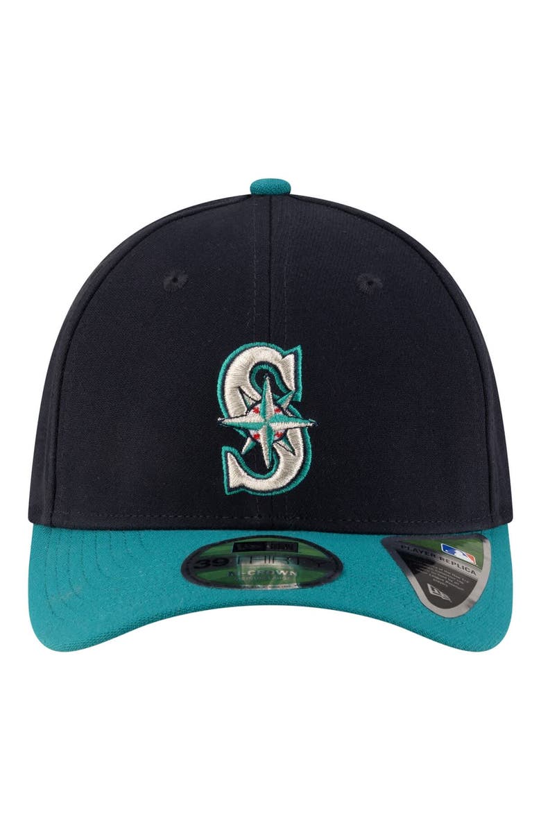 New Era Men's New Era  Navy Seattle Mariners Alternate Player Replica 39THIRTY M-Crown Flex Hat, Alternate, color, Navy