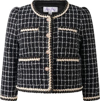 Check Tweed Jacket & Skirt Set