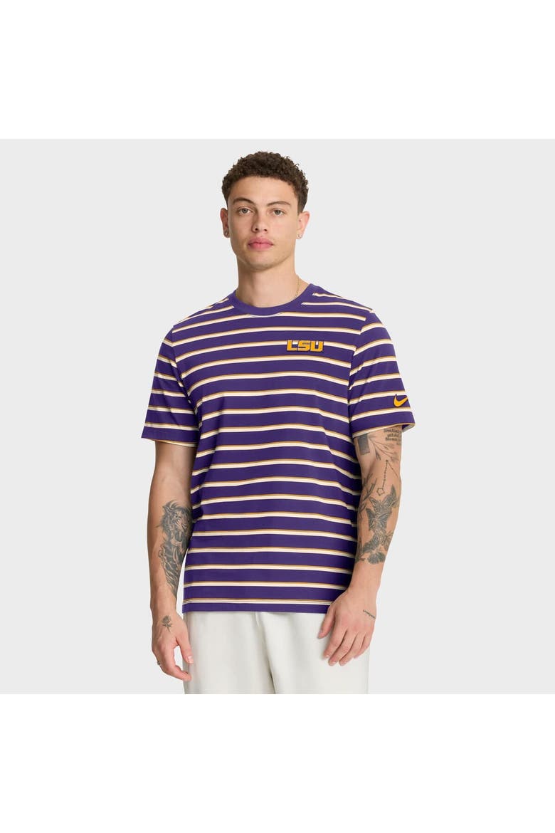Men's Nike Purple LSU Tigers Athletic Prep Legacy Summit Stripe T-Shirt, Main, color, Purple