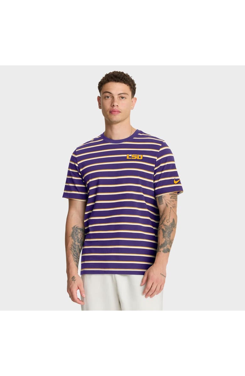 Nike Men's Nike Purple LSU Tigers Athletic Prep Legacy Summit Stripe T-Shirt, Main, color, Purple