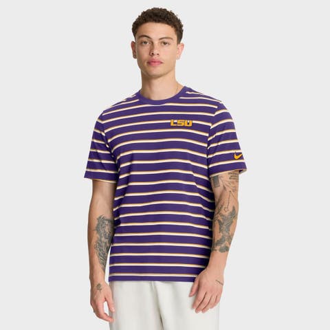 Men's Nike Purple LSU Tigers Athletic Prep Legacy Summit Stripe T-Shirt