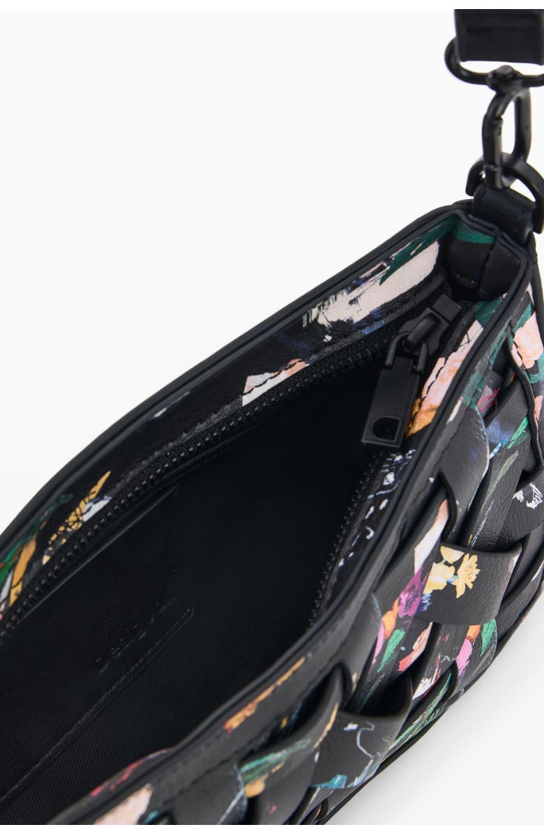 Desigual Faux Leather Crossbody Bag, Alternate, color, Black