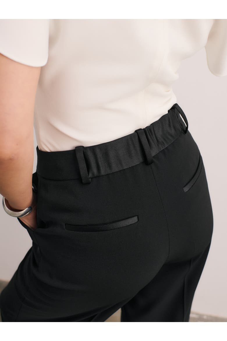 Clever Crepe Adelaide Cropped Pants, Alternate, color, Black