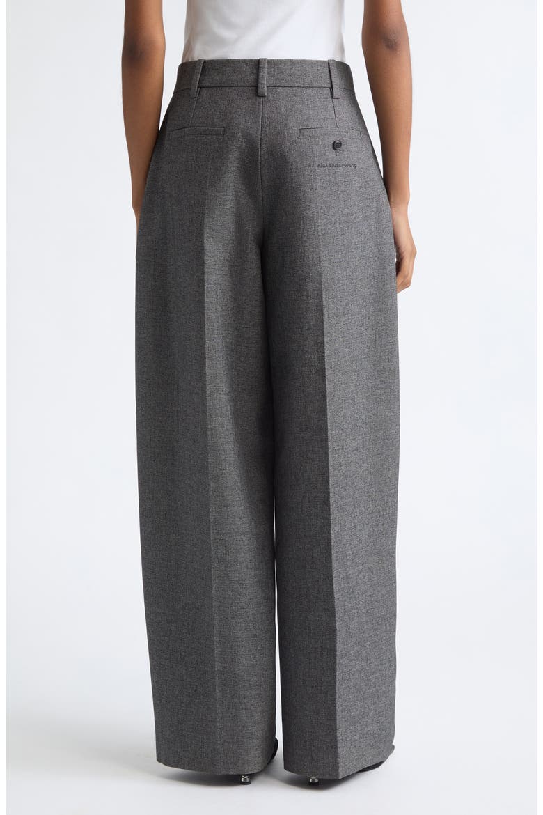 Pleated Wide Leg Pants, Alternate, color, CHARCOAL