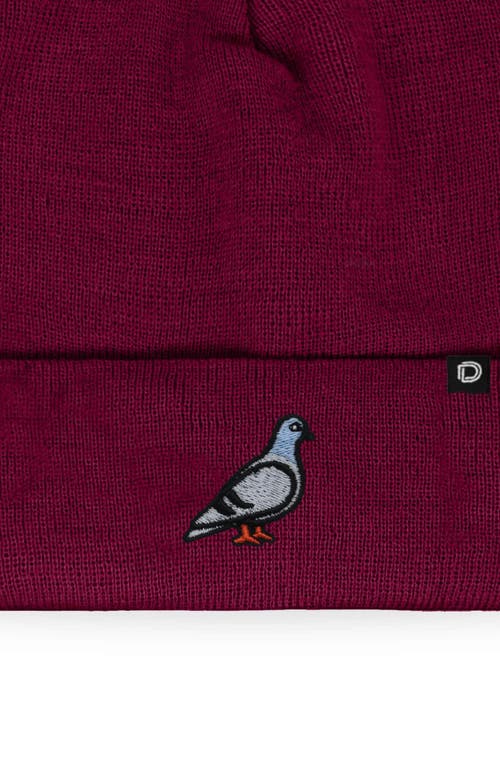 Dalix Pigeon Beanie Cap In Burgundy