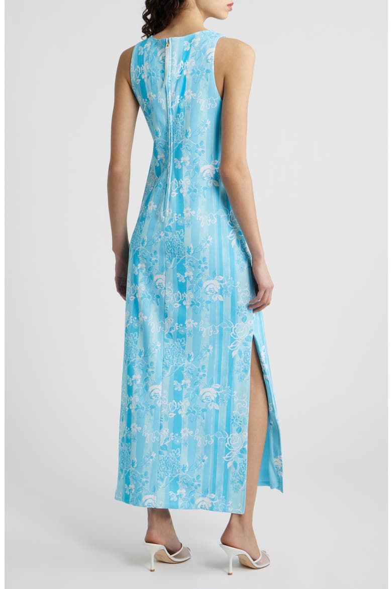 Melodie Floral Print Maxi Dress, Alternate, color, CAPRI BLUE