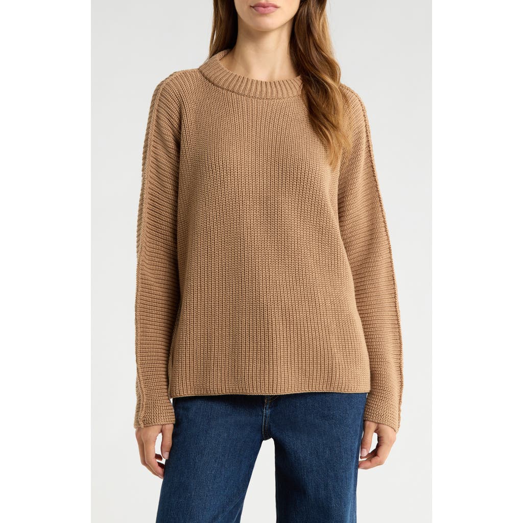 Frank & Eileen Montecito Cotton Sweater In Brown