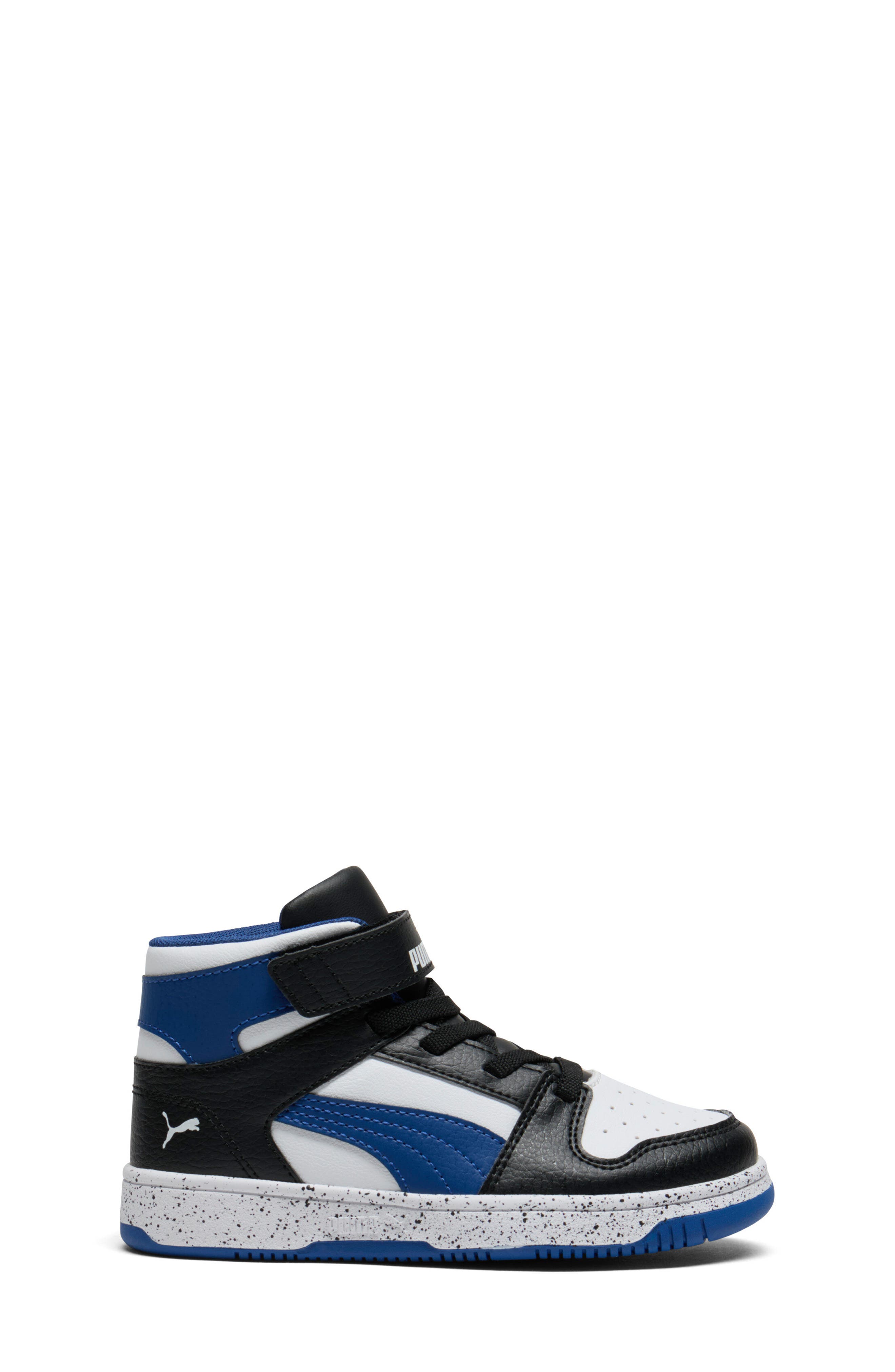 PUMA Kids' Rebound Layup High Top Sneaker, Alternate, color, Puma Black/ Pro Blue/ White
