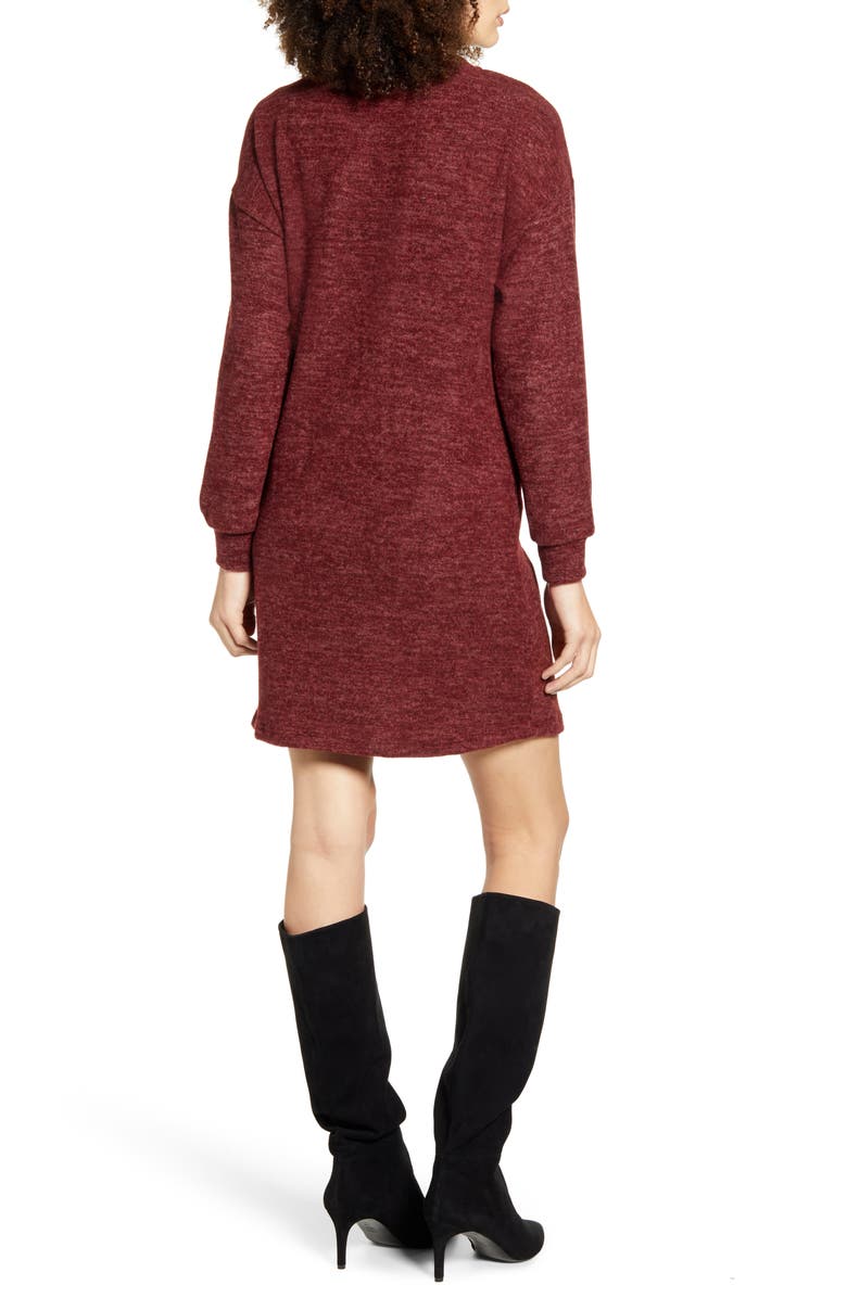 All in Favor Twist Front Sweater Dress, Alternate, color,