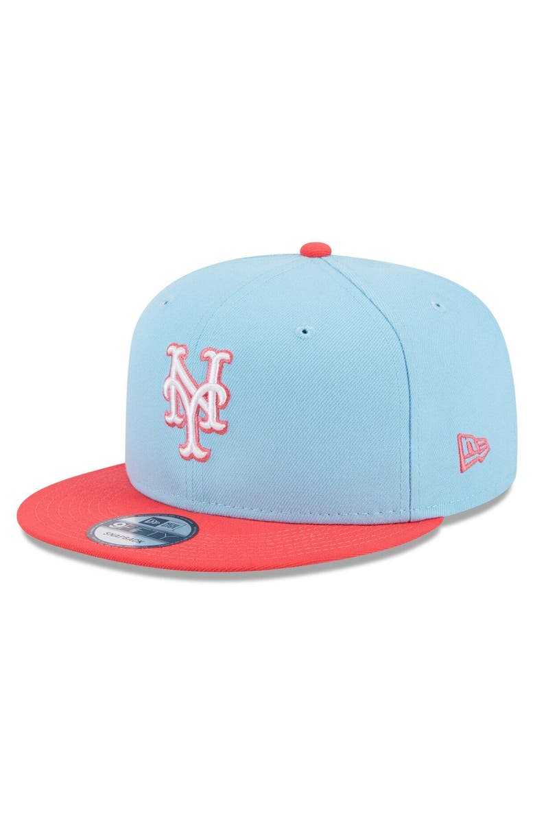 New Era Men's New Era Light Blue/Red New York Mets Spring Basic Two-Tone 9FIFTY Snapback Hat, Main, color,
