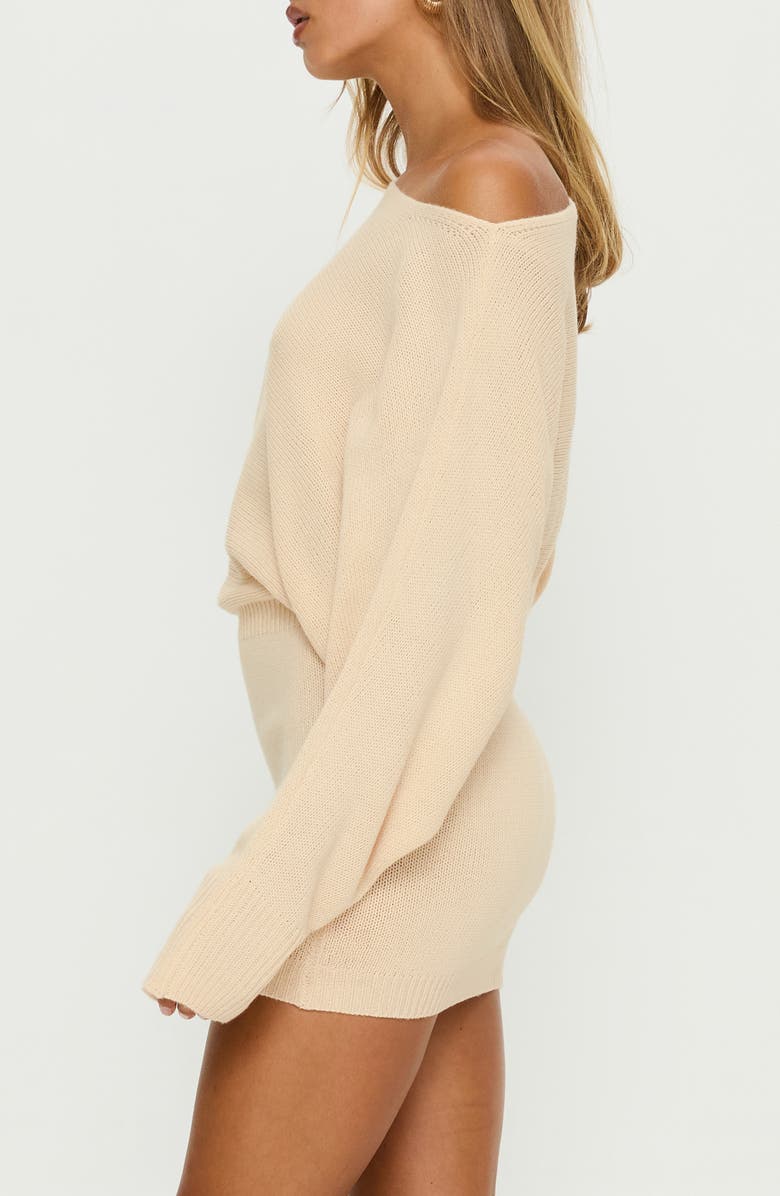 Princess Polly Bellamie Off the Shoulder Sweater Minidress, Alternate, color,