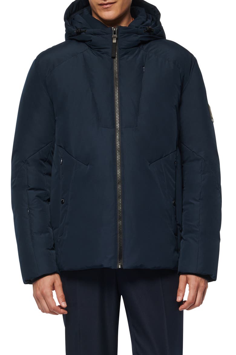 Spalding Water Resistant Down & Feather Fill Parka, Main, color, INK