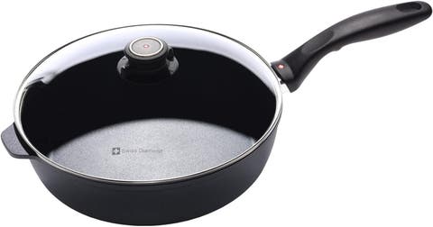 HD Nonstick 4.3 qt Saute Pan with Glass Lid, Induction