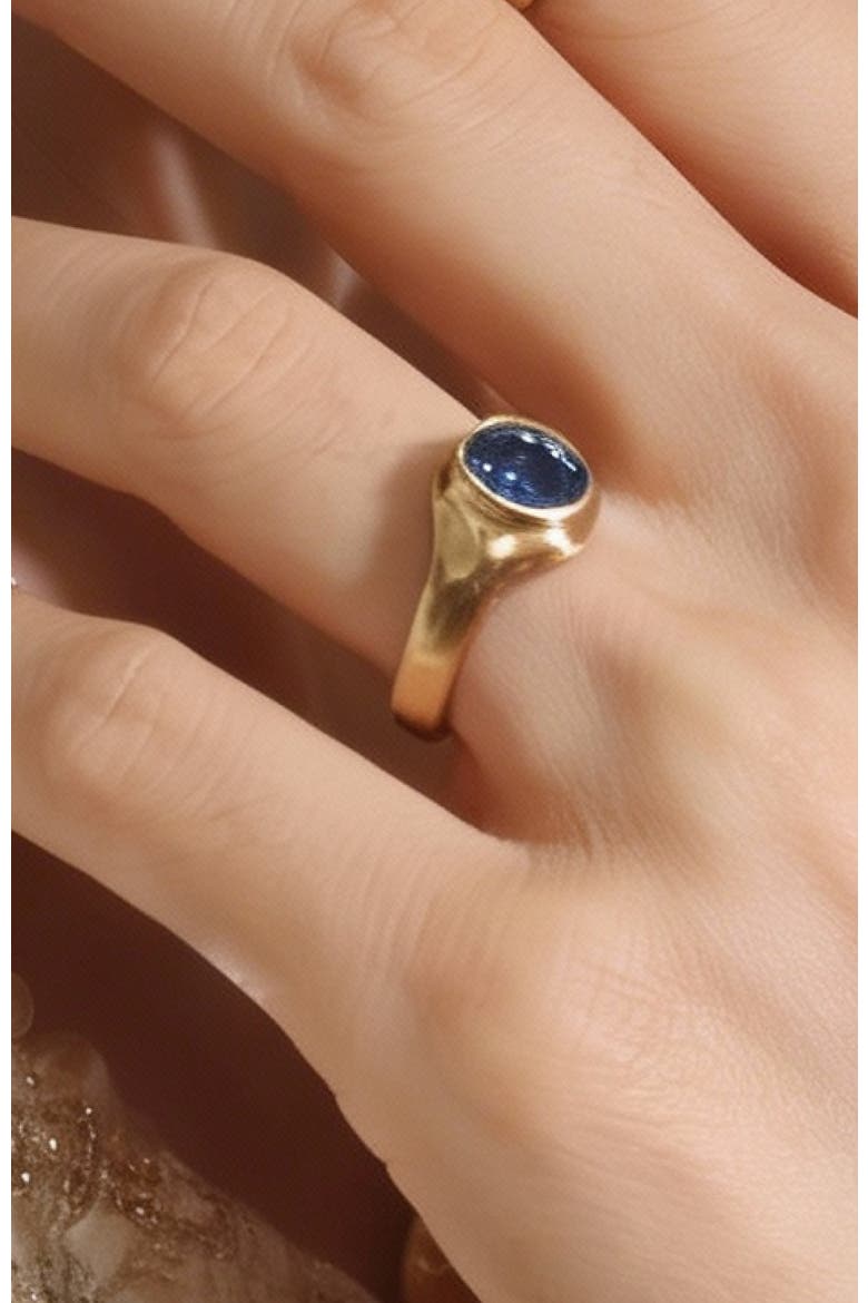 Fig Ring, Alternate, color, Gold & Blue