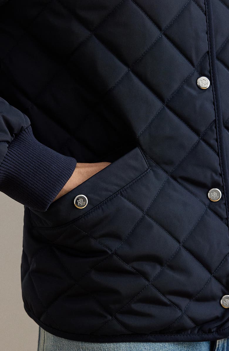 Lauren Ralph Lauren Logo Crest Quilted Jacket, Alternate, color, 
