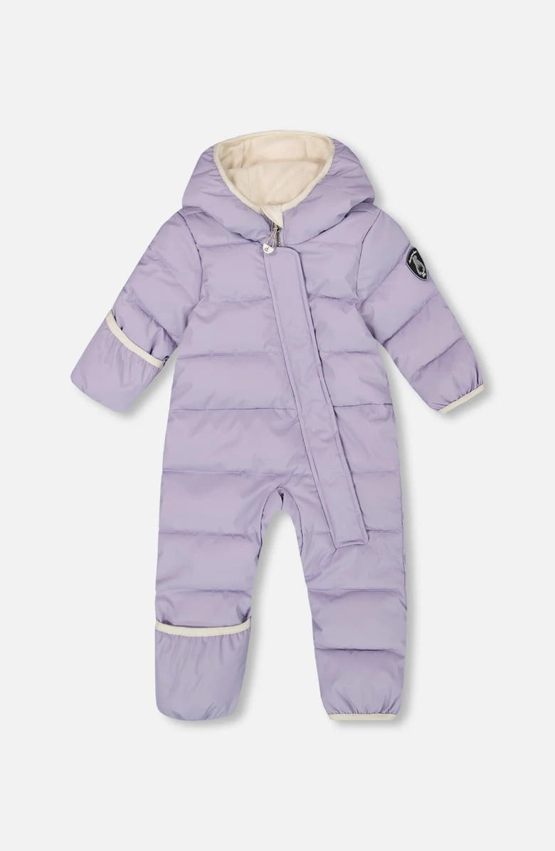 Deux par Deux Baby Girl One-Piece Cloud Compressible Snowsuit Designed for Car Seat, Main, color, 