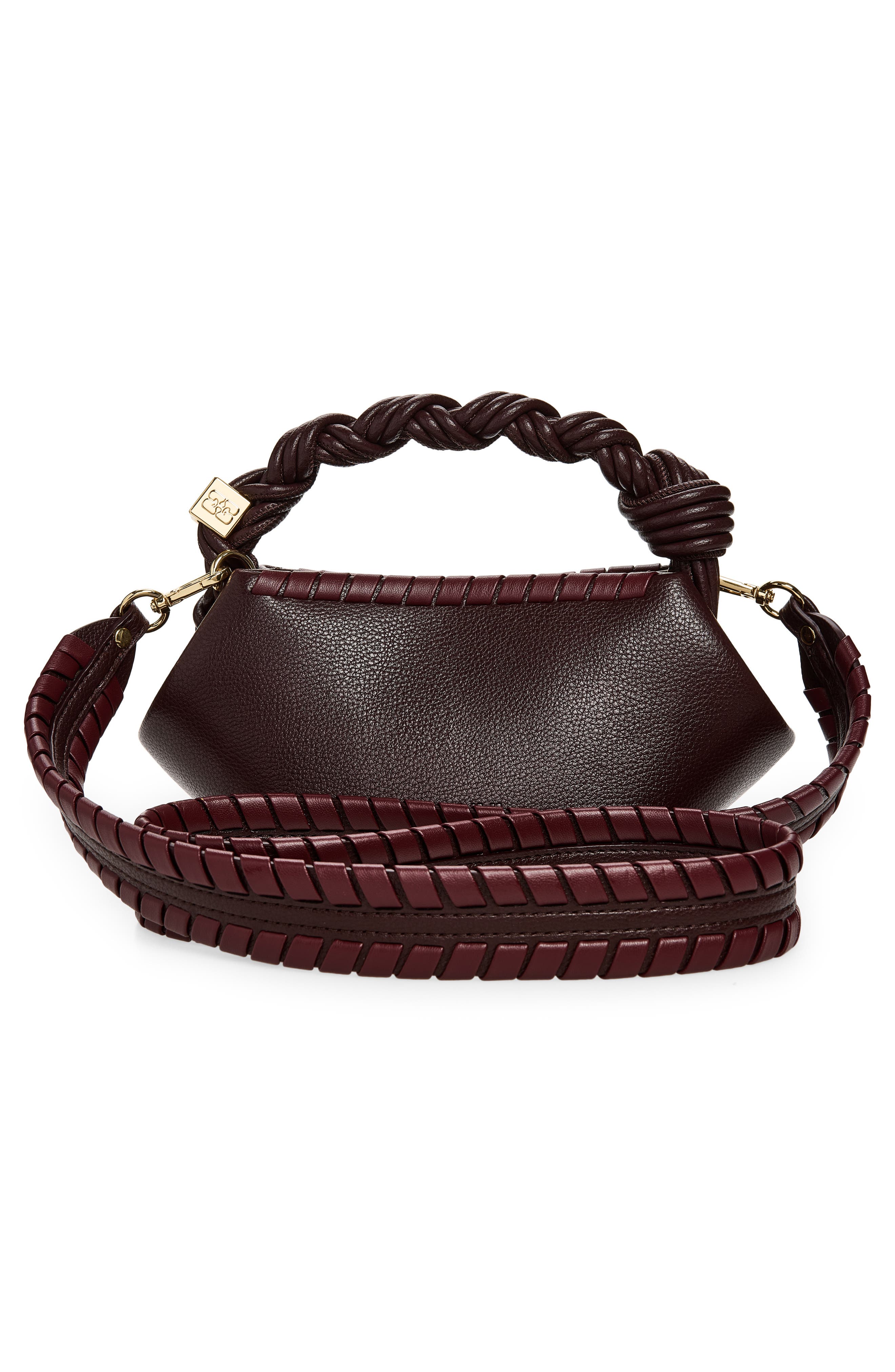 Mini Bou Leather Top Handle Bag, Alternate, color, BITTER CHOCOLATE