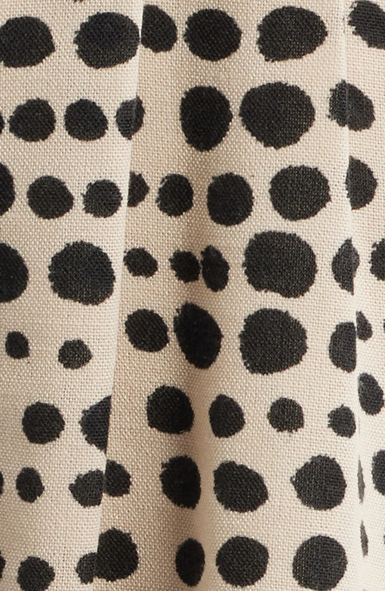 Julia Jordan Mixed Dot Print Midi Shirtdress, Alternate, color, Black Multi