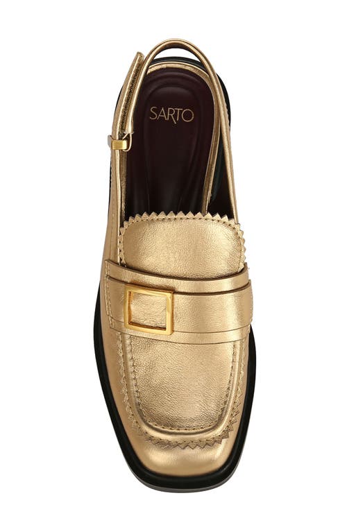 Shop Sarto By Franco Sarto Gianna Slingback Loafer In Gold