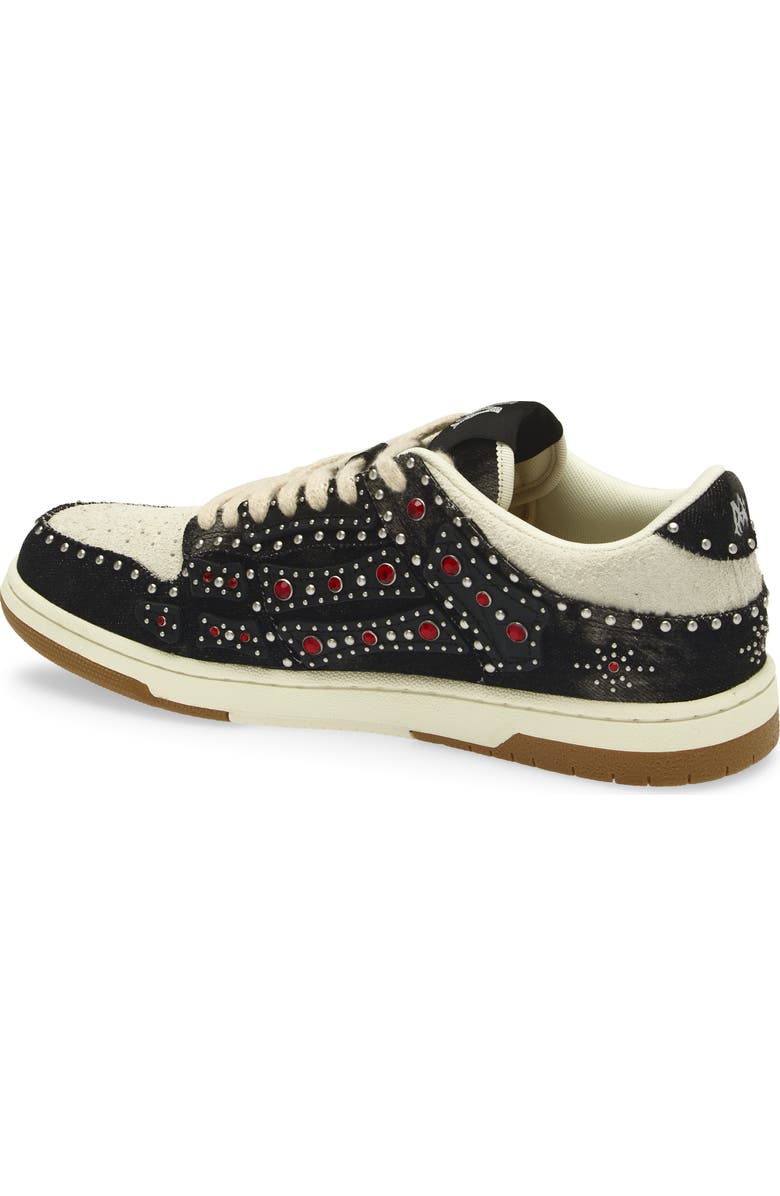 AMIRI Studded Skeleton Low Top Sneaker, Alternate, color, Black
