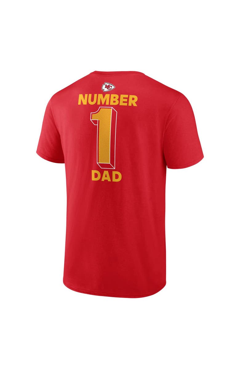 FANATICS Men's Fanatics  Red Kansas City Chiefs Big & Tall Number One Dad T-Shirt, Alternate, color, Red
