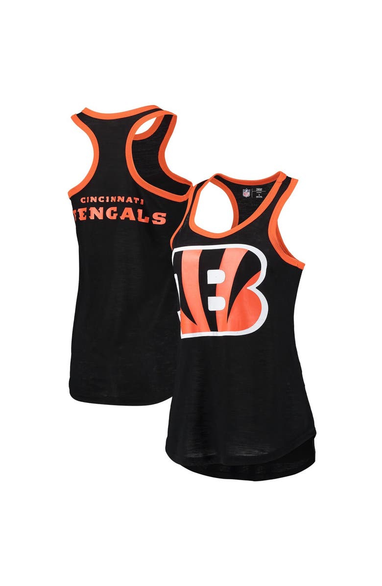 G-III 4HER BY CARL BANKS Women's G-III 4Her by Carl Banks Black Cincinnati Bengals Tater Burnout Tank Top, Main, color, Black