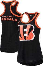 G-III 4HER BY CARL BANKS Women's G-III 4Her by Carl Banks Black Cincinnati Bengals Tater Burnout Tank Top