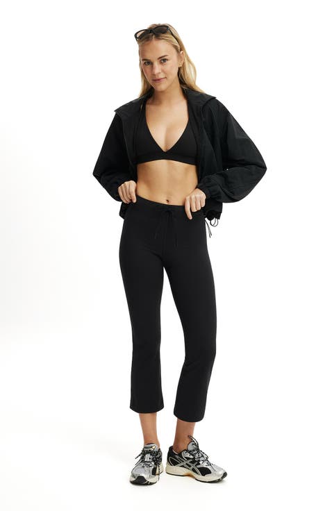 Women's Active Ultra Soft Tie Front Cropped Kick Flare