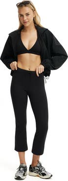 COTTON ON BODY Women's Active Ultra Soft Tie Front Cropped Kick Flare