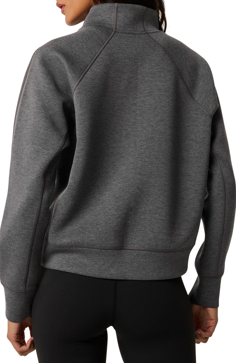Greyson Kristina Mélange Half Zip Sweatshirt, Alternate, color, Smoke Heather