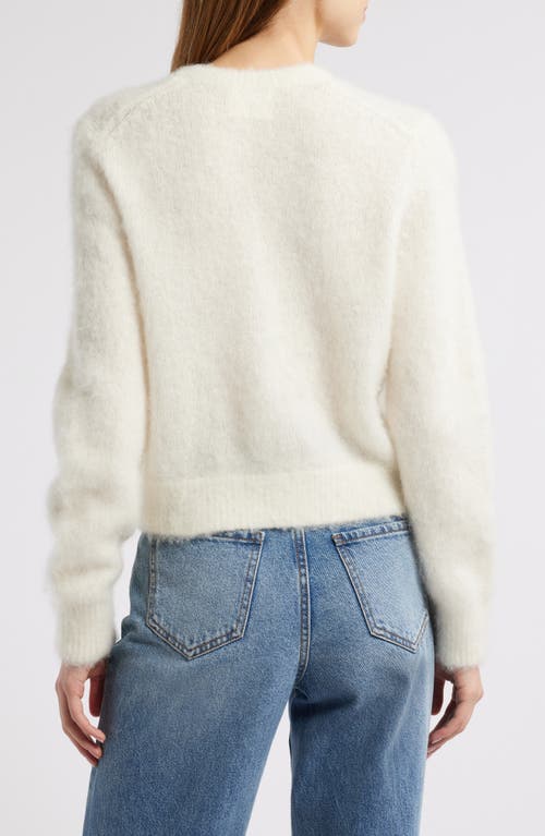 Shop Doen Dôen Lilliette Alpaca & Wool Blend Cardigan In Sea Salt