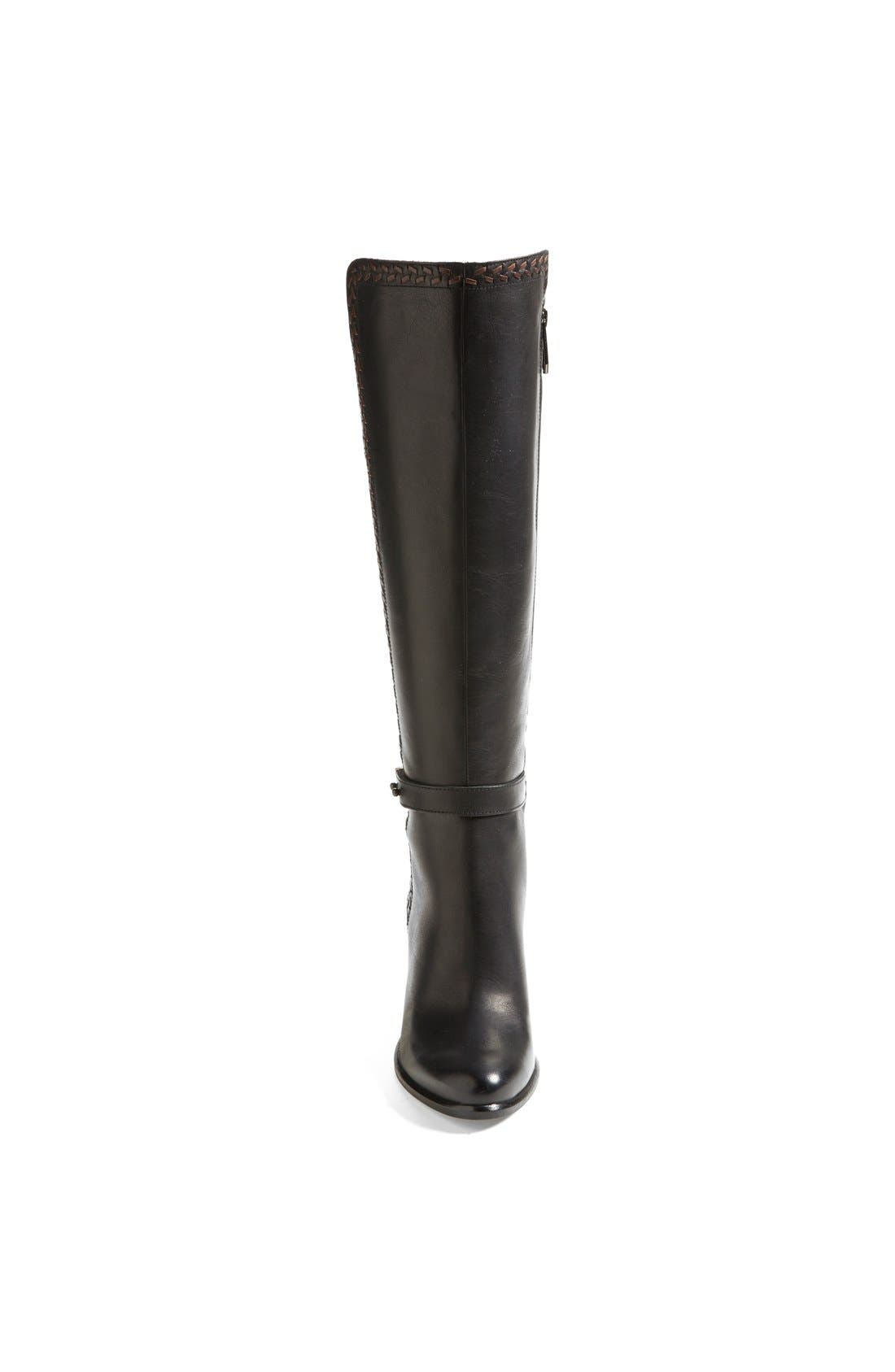 Australia 'Claudine' Tall Boot, Alternate, color, BLACK LEATHER