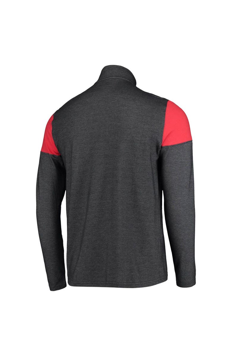 Under Armour Men's Under Armour Heathered Charcoal Texas Tech Red Raiders Gameday Tri-Blend Quarter-Zip Jacket, Alternate, color,