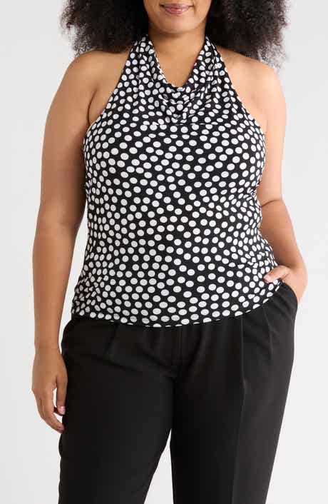 Renee C Polka Dot Halter Top