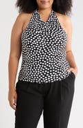Renee C Polka Dot Halter Top
