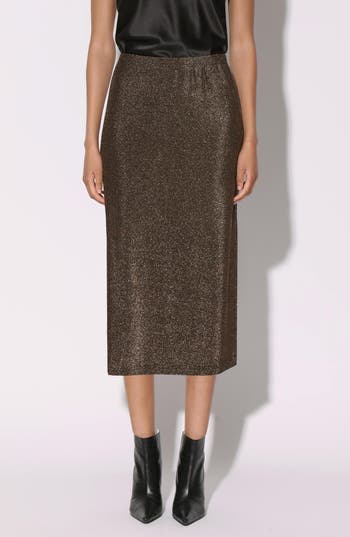 WALTER BAKER WALTER BAKER ERICA METALLIC MIDI SKIRT