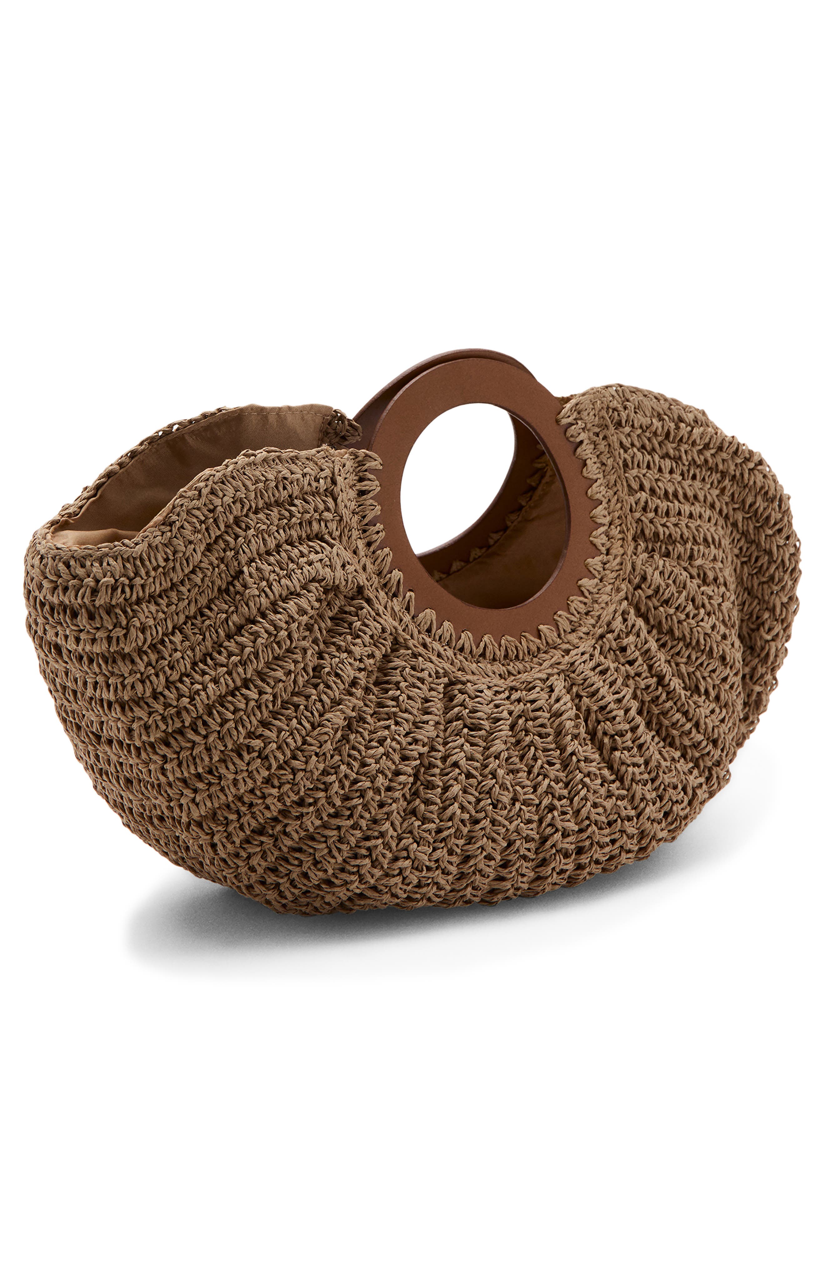 MANGO TEEN Raffia Handbag, Alternate, color, 