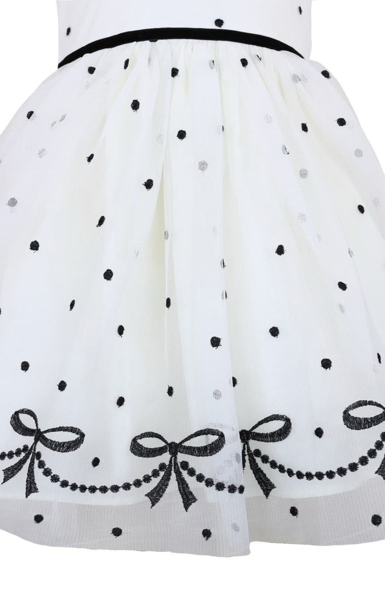 Zunie Kids' Sleeveless Party Dress & Velvet Bolero Jacket Set, Alternate, color, Black/ Ivory