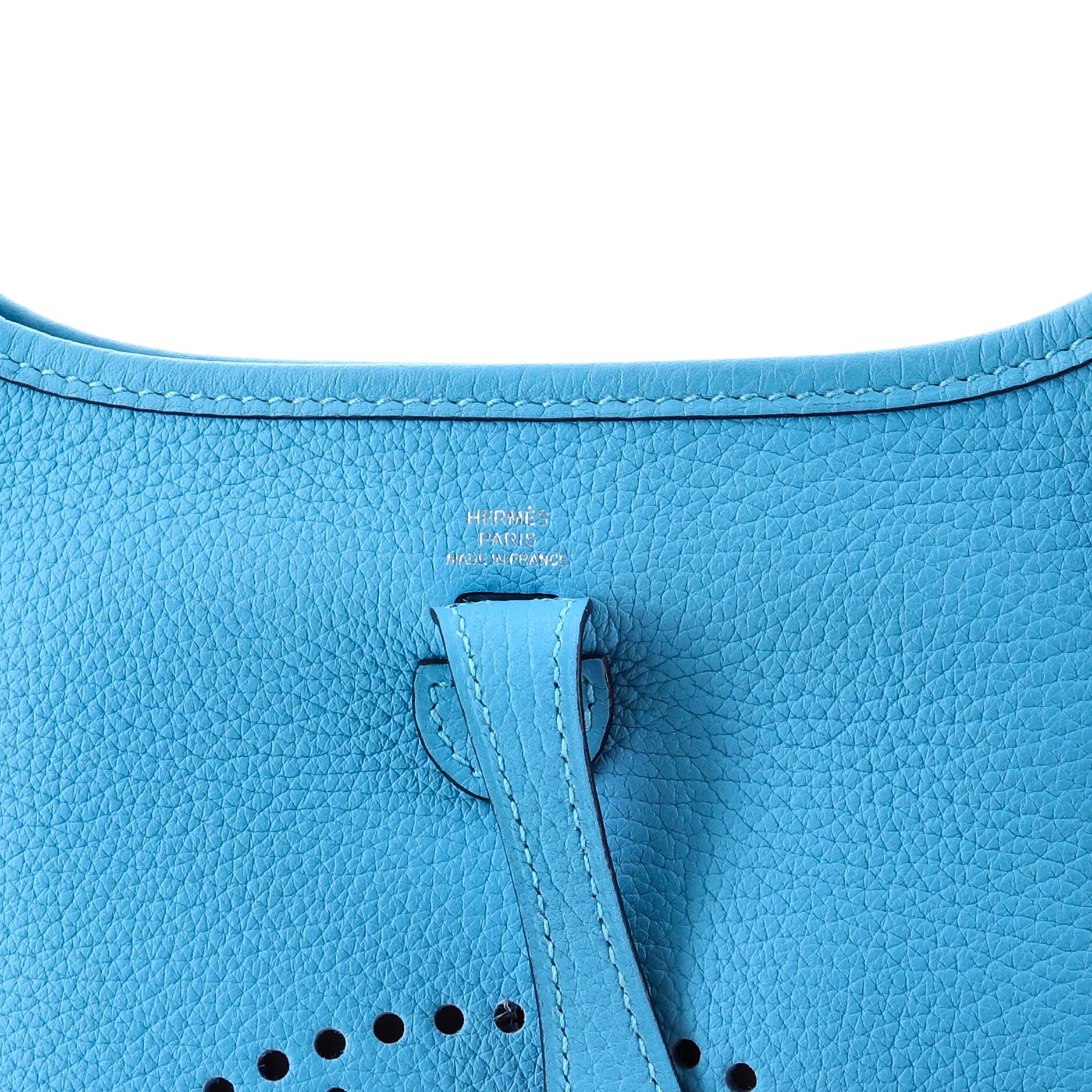 Pre-Owned Hermes Evelyne Bag Gen III Clemence TPM, Alternate, color, Bleu Du Nord