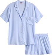 Eberjey Nautico Stripe Short Sleeve Shirt & Shorts Pajamas