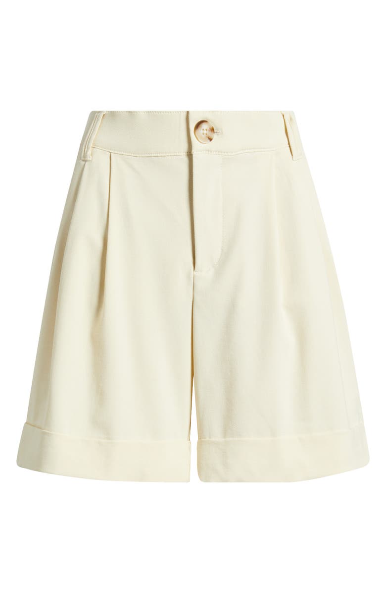 Wit & Wisdom Skyrise High Waist Pleated Shorts, Alternate, color, Frosty Lemon