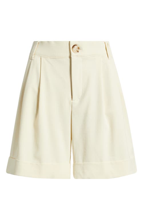 Wit & Wisdom Skyrise High Waist Pleated Shorts In Frosty Lemon