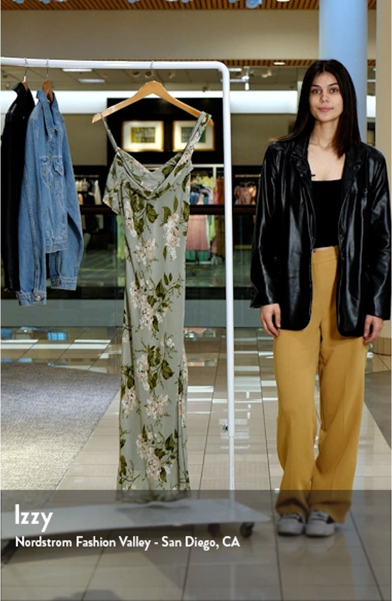 Reya Floral Drape Dress, sales video thumbnail