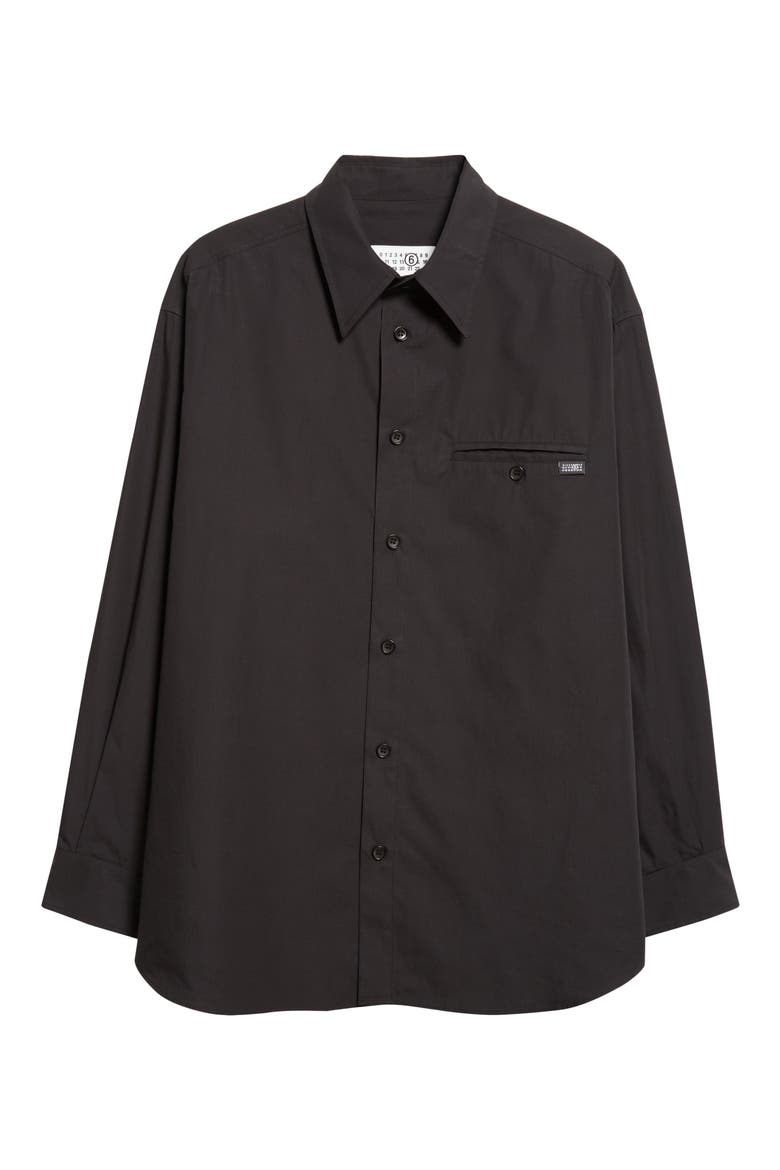 Long Sleeve Button-Up Shirt, Alternate, color, ANTHRACITE