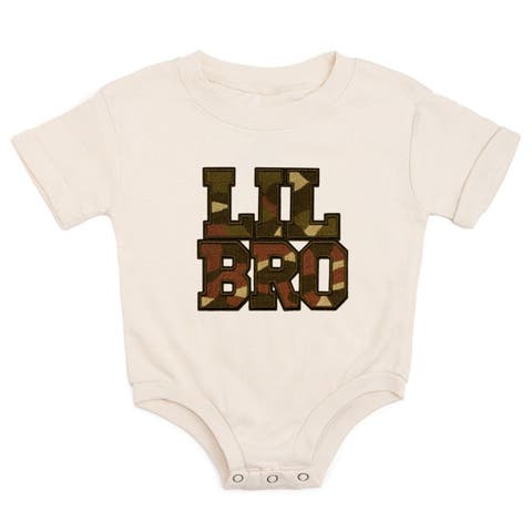 Lil Bro Camo Patch Short Sleeve Romper (Baby)