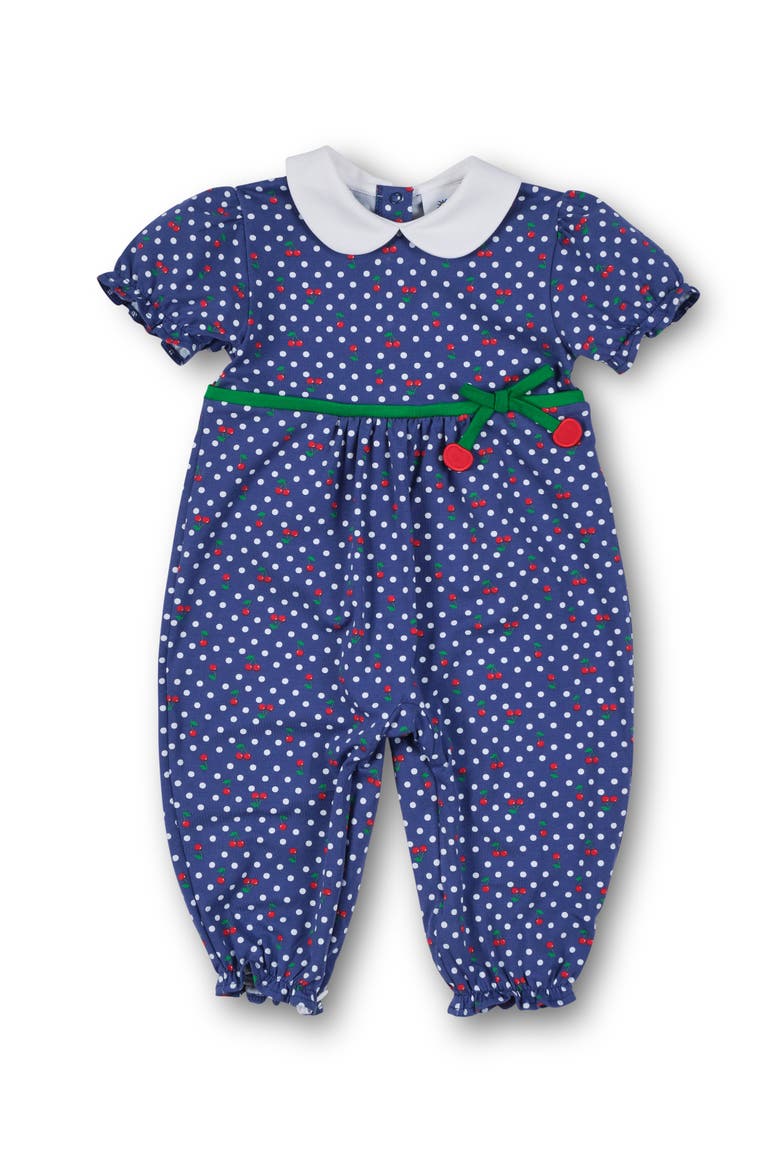 Polka Dot Cherry Printed Knit Longall, Main, color, Blue Cherry Print