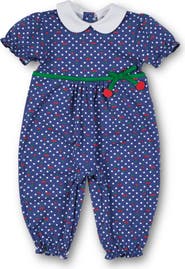 Florence Eiseman Polka Dot Cherry Printed Knit Longall