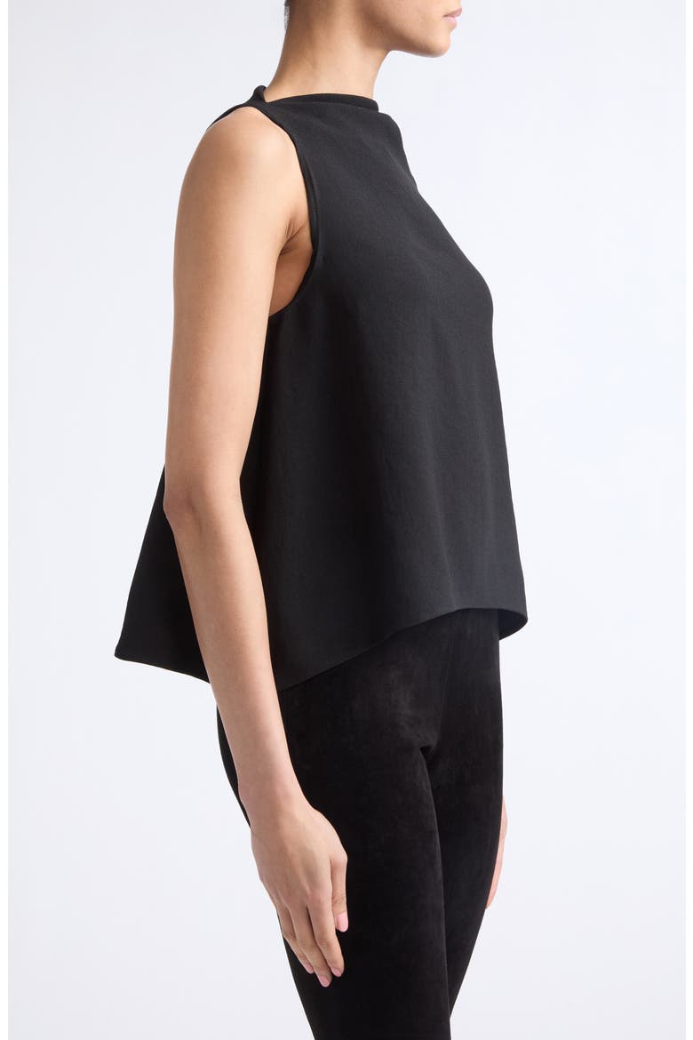 Asymmetric Drape Sleeveless Top, Alternate, color, BLACK