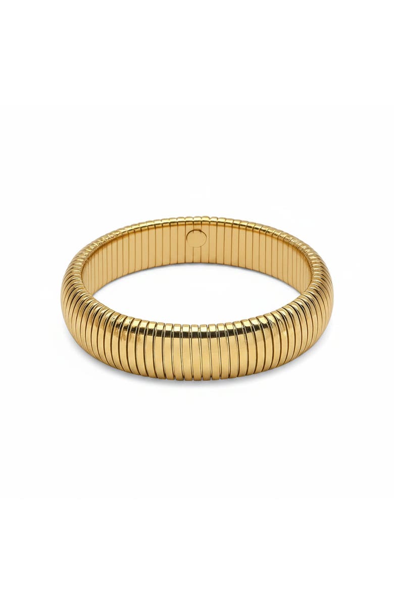 Ivy & Pearl Co. The Montclair Ribbed Bangle, Main, color, Gold